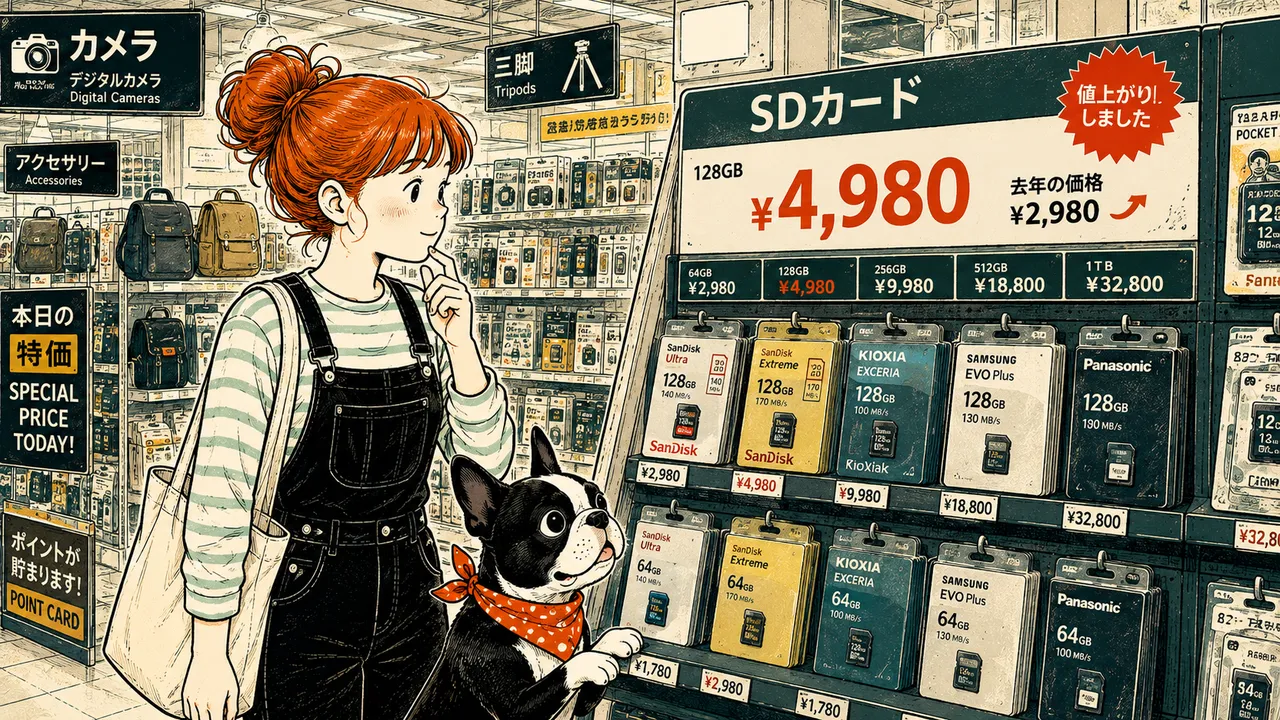 AIでいちばん儲かっている会社が、値上げを通知した。原因をたどったら、わたしの撮影用SDカードと同じ部品だった